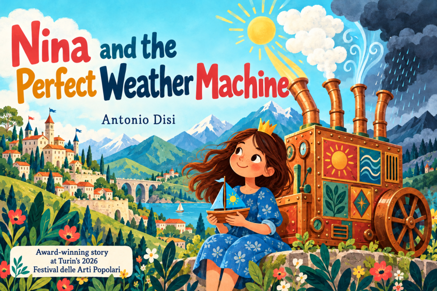 What happens when perfect weather for some means endless storms for others? A story about a young princess, a remarkable machine, and the people who live “far away.”